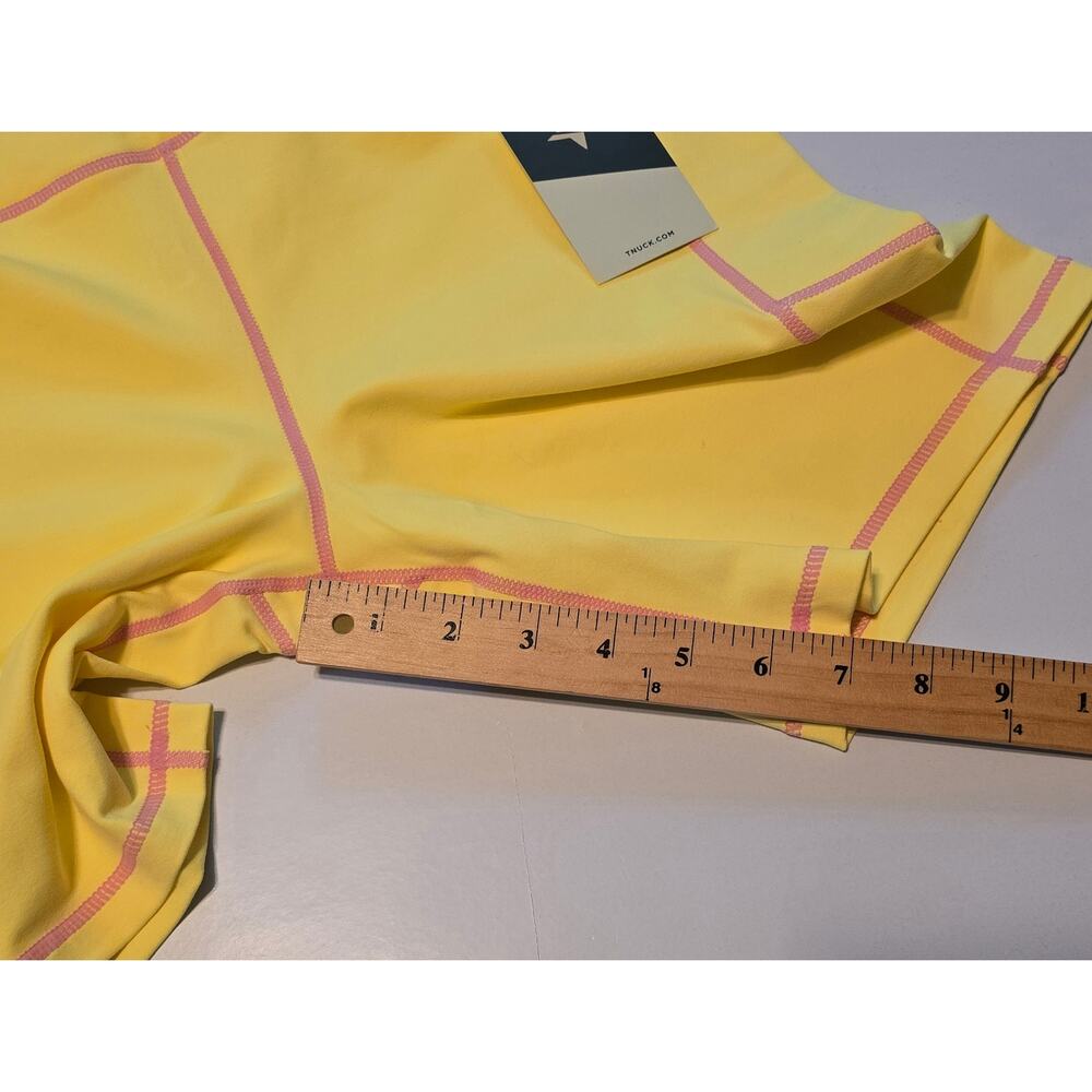 Tuckernuck Tnuck Sport Bike Shorts Womens Size Large Yellow Athletic NWT - Picture 10 of 11